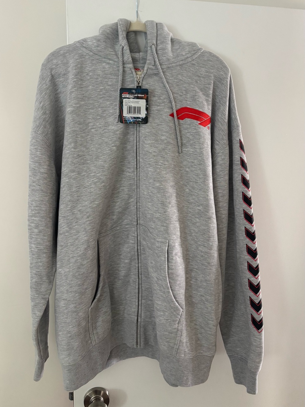 Formula 1 Las Vegas Grand Prix 2024 Streak Zip Sweatshirt Hoodie Gray XL